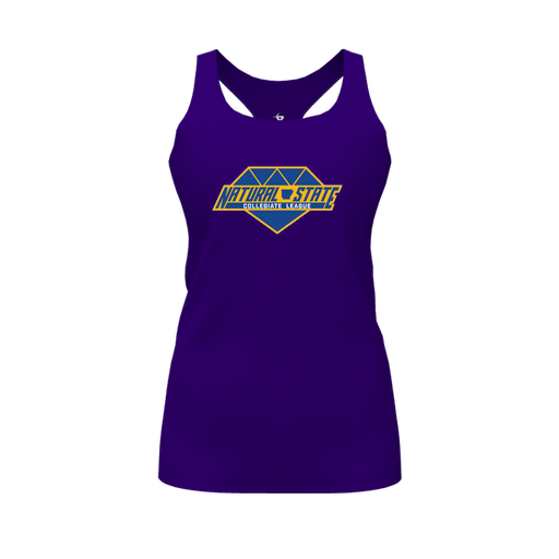 [CUS-DFW-RCBK-PER-PUR-FYS-LOGO2] Racerback Tank Top (Female Youth S, Purple, Logo 2)
