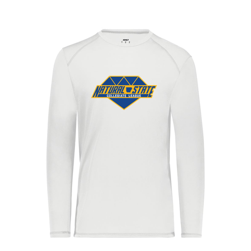 [6845.005.S-LOGO2] Men's SoftTouch Long Sleeve (Adult S, White, Logo 2)