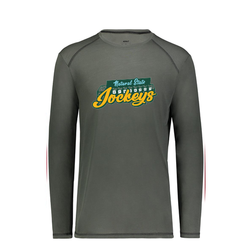 [6845.98D.S-LOGO3] Men's SoftTouch Long Sleeve (Adult S, Gray, Logo 3)