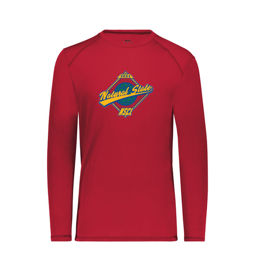 [6845.083.S-LOGO1] Men's SoftTouch Long Sleeve (Adult S, Red, Logo 1)