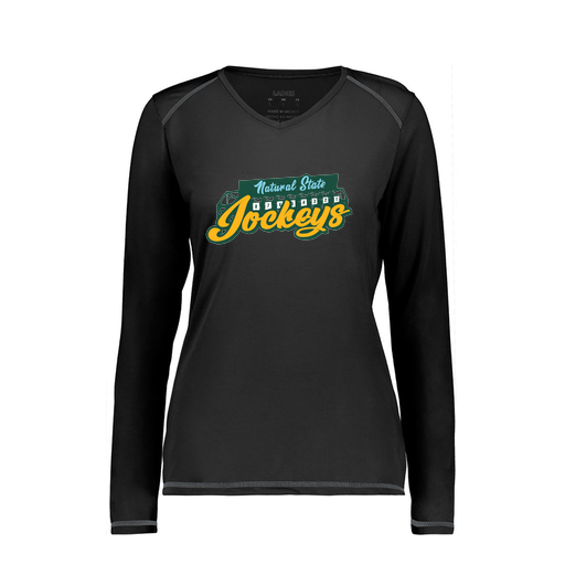 [6847.080.XS-LOGO3] Women's SoftTouch Long Sleeve (Female Adult XS, Black, Logo 3)