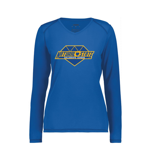 [6847.060.XS-LOGO2] Women's SoftTouch Long Sleeve (Female Adult XS, Royal, Logo 2)