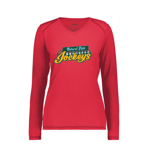 [6847.083.XS-LOGO3] Women's SoftTouch Long Sleeve (Female Adult XS, Red, Logo 3)
