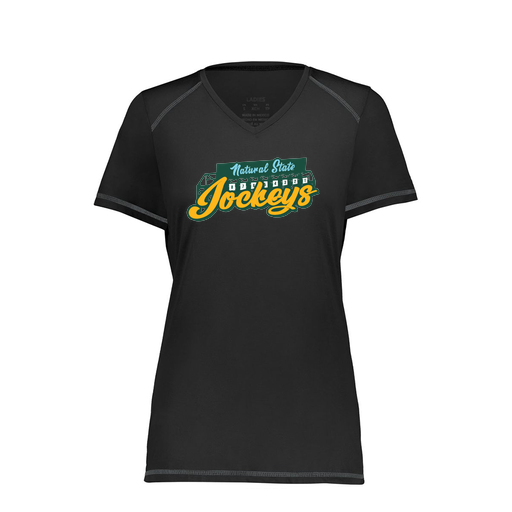 [6844.080.XS-LOGO3] Women's SoftTouch Short Sleeve (Female Adult XS, Black, Logo 3)