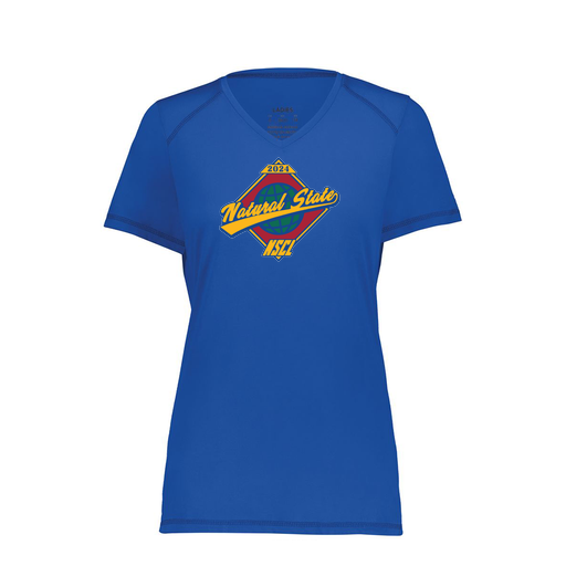 [6844.060.XS-LOGO1] Women's SoftTouch Short Sleeve (Female Adult XS, Royal, Logo 1)