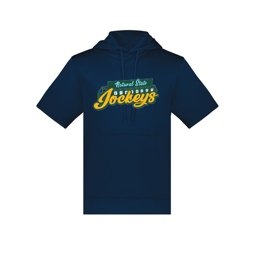 [6871.065.S-LOGO3] Men's Dri Fit Short Sleeve Hoodie (Adult S, Navy, Logo 3)