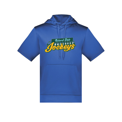 [6871.060.S-LOGO3] Men's Dri Fit Short Sleeve Hoodie (Adult S, Royal, Logo 3)