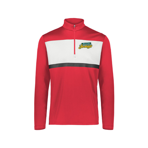 [222691.T20.S-LOGO3] Youth Bold 1/4 Zip Pullover (Youth S, Red, Logo 3)