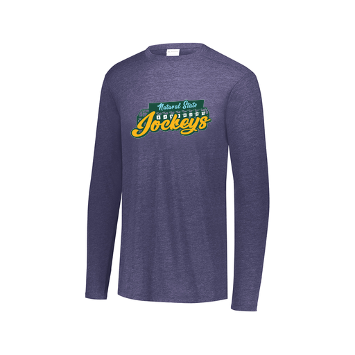 [FTLCUBNV-AXS-LOGO3] Decker Men's Tri-Blend T-Shirt - Long Sleeve (Adult XS, Navy, Logo 3)