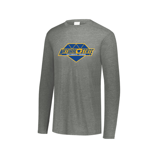 [FTLCUBGY-AXS-LOGO2] Decker Men's Tri-Blend T-Shirt - Long Sleeve (Adult XS, Gray, Logo 2)