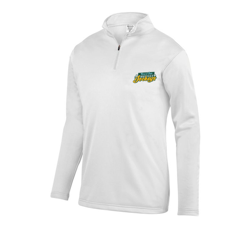 [FOLQFFWH-AS-LOGO3] Decker Men's FlexFleece 1/4 Zip (Adult S, White, Logo 3)