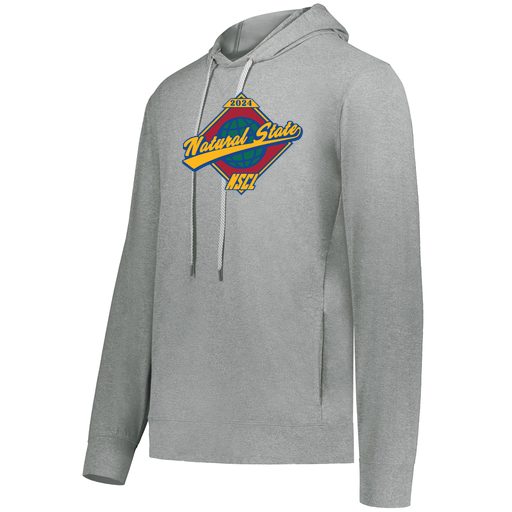[222698.013.S-LOGO1] YOUTH VENTURA THIN KNIT HOODIE (Youth S, Silver, Logo 1)